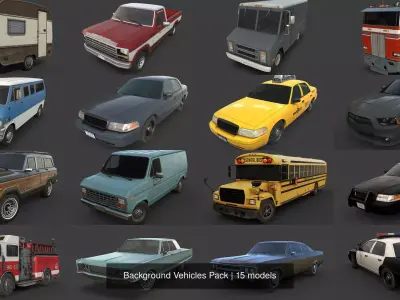 Background Vehicles Pack by kanistrastudio