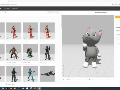 Character003 Animated Cat 3D Low-poly 3D model