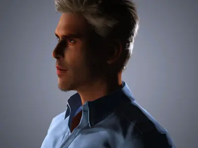 Jon Kortajarena Character Low-poly 3D model