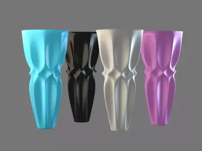 Vases porcelain 2 3D Model Collection
