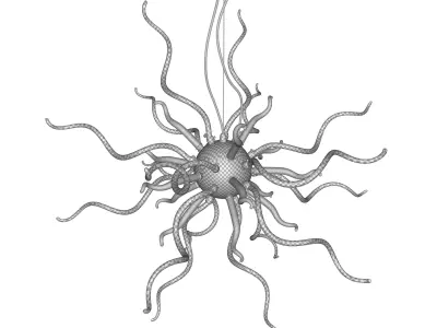 Finnley Light Sputnik Sphere Chandelier 3D model