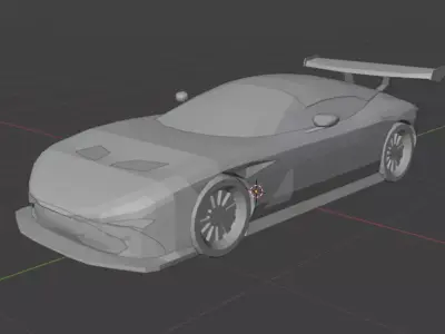 Aston Martin Vulcan Low Poly Model Low-poly 3D model