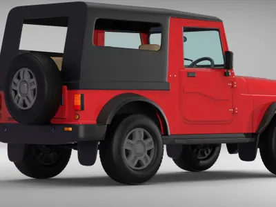MAHINDRA  THAR  JEEP Low-poly 3D model