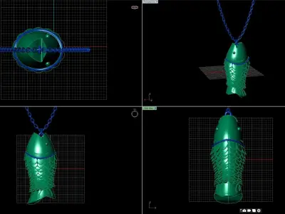 Fish Pendant 3D print model buy