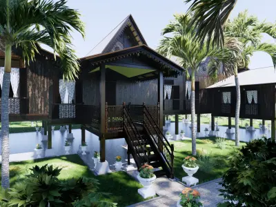 Selangor Traditional House of Malaysia 3D model