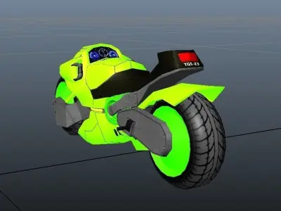 SUPER BIKE Low-poly 3D model