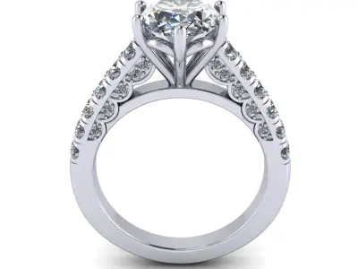 Pav Vintage Woman Wedding Ring  3D print model