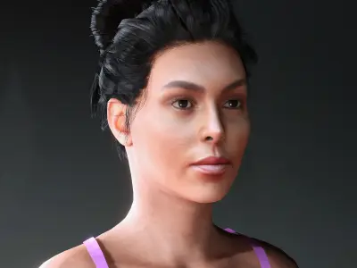 Georgina Rodriguez Character Low-poly 3D model