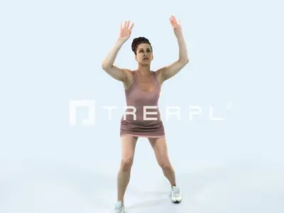 Yearn 11E Volleyball Overhead Sports Woman Low-poly 3D model