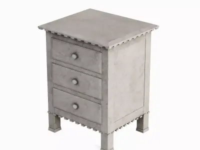 Old Wooden Dresser A 01 Low-poly 3D model