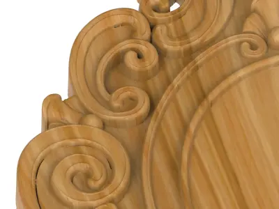 Carved picture frame STL 3D model 67