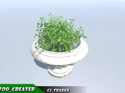Decorative Hall Plant 3D Model   3D model