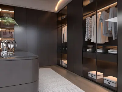 Cloakroom Dressing room 3D model