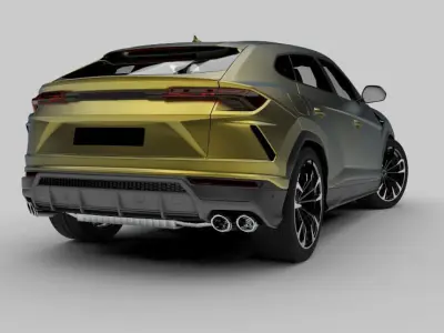 Game Ready Realistic 4x4 off-road jeep luxury gold vehicle Low-poly 3D model