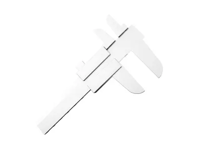 Silver caliper  cartoon icon 3D model