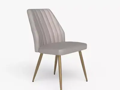 Leilani dining chair velvet pale grey Low-poly 3D model
