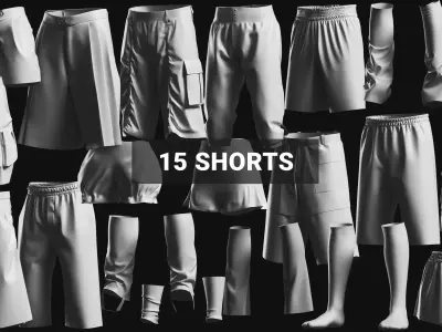 Basemesh Short Collection 3D model