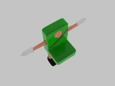 Toon Car Seat 3D model