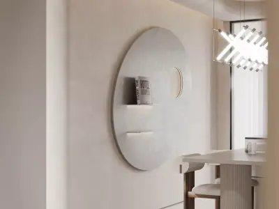 Modern living room dining room interior scenes 316 3D model