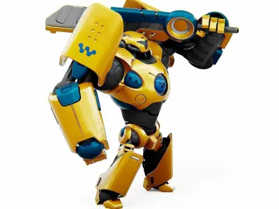 BATTLE DROID EREVOS Rigged for Unreal Engine - Unity - MIXAMO  3D model