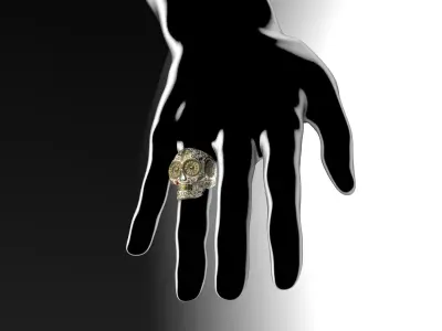 Skull chicano ring 3D print model