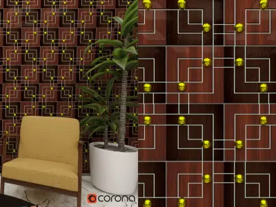 Wall Wood Panel 3D model