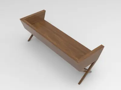 Hacv Bench Low-poly 3D model