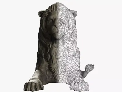 Lion Stachu Low-Poly 3D model