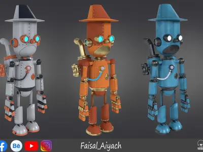 Robot Vivo 2V Low-poly 3D model