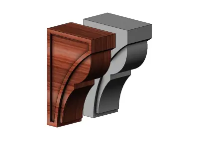 Simple steped Corbel for plaster and woodworking  3D print model