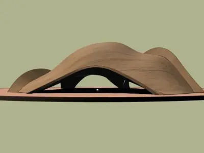 BUGA WOOD PAVILLION Low-poly 3D model