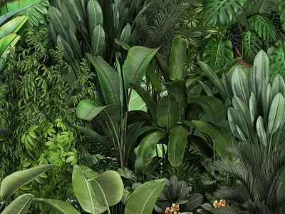 Collection of plants of 20 pieces SET 3 NEW 3D model