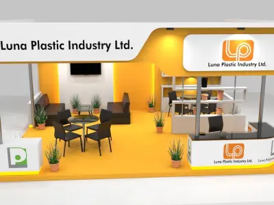 Exhibition stall 6m x 5m size 3D model