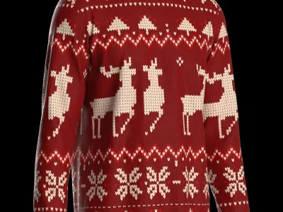 Christmas male longsleeve 3D model