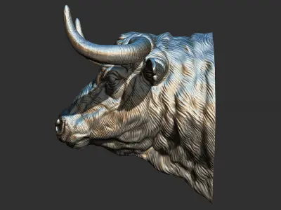Bull head 3D print model