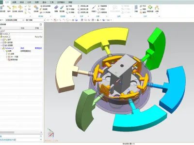 Motion Simulation of Rotating Flipping Mechanism 3D model