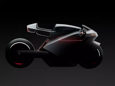 Futuristic Electric Hyper Motorcycle  3D model