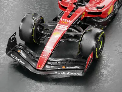 F1 2023 Ferrari  SF-23 Low-poly 3D model