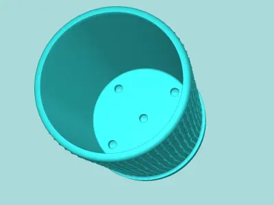 Vase 07 with Plate - Simple Plant Pot - Home Decor 3D print model