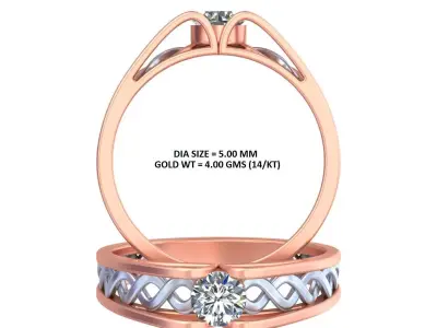 Knotting style ring GR-74 3D print model