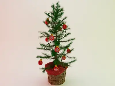 Christmas Tree Low-poly 3D model