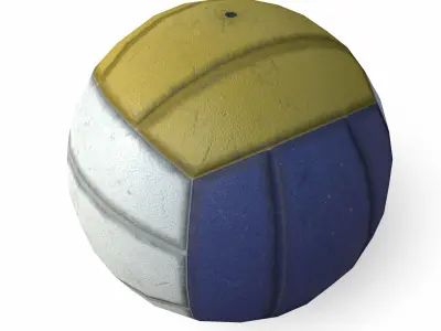 BeachVoleyball Low Poly PBR Model volleyball ball 3D model