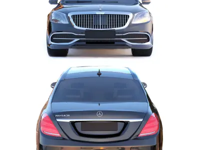 Mercedes Benz S650 Pullman Maybach 2019 3D model