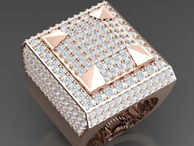 Luxury Men Rings Designs 4MR040 3D print model
