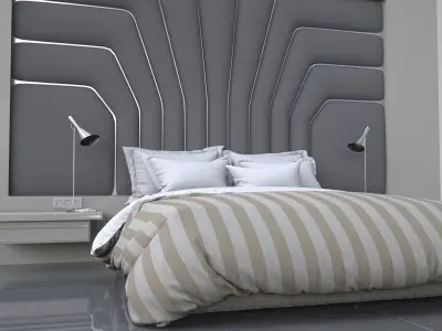 badroom 3d model modern bedroom 3D model