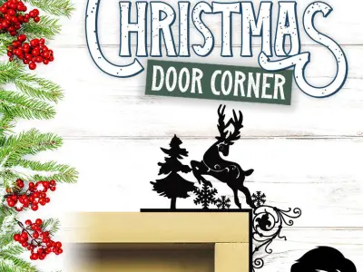 Christmas door corners vol 2 - Multipack of 10 models 3D print model