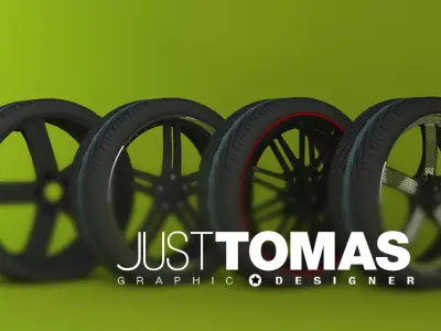 Wheels bicycle wheel Low-poly 3D model