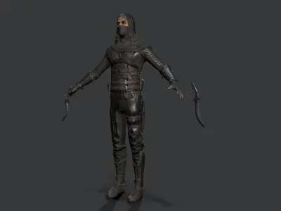 Assassins PACK Low-poly 3D model