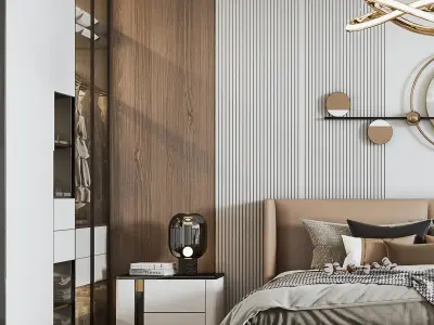 Modern villa decoration bedroom Home 3D model