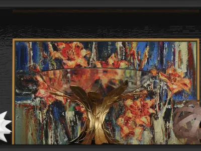 Shelves with decor 3D model